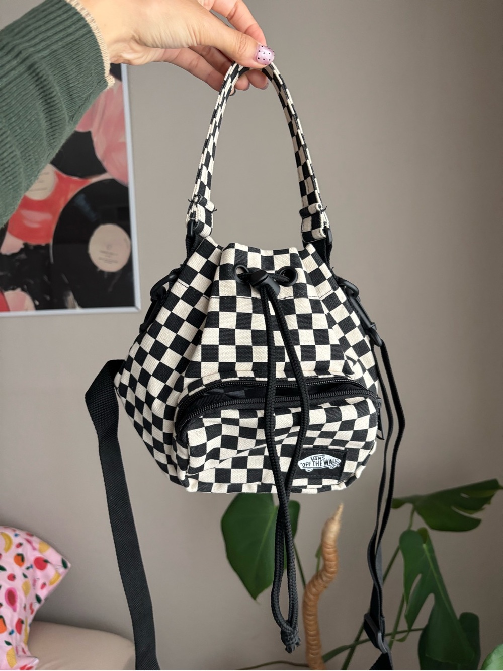 Vans Drawstring All Around Bucket Bag Checkered